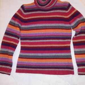 Harrods turtleneck multi color merino fine wool sw